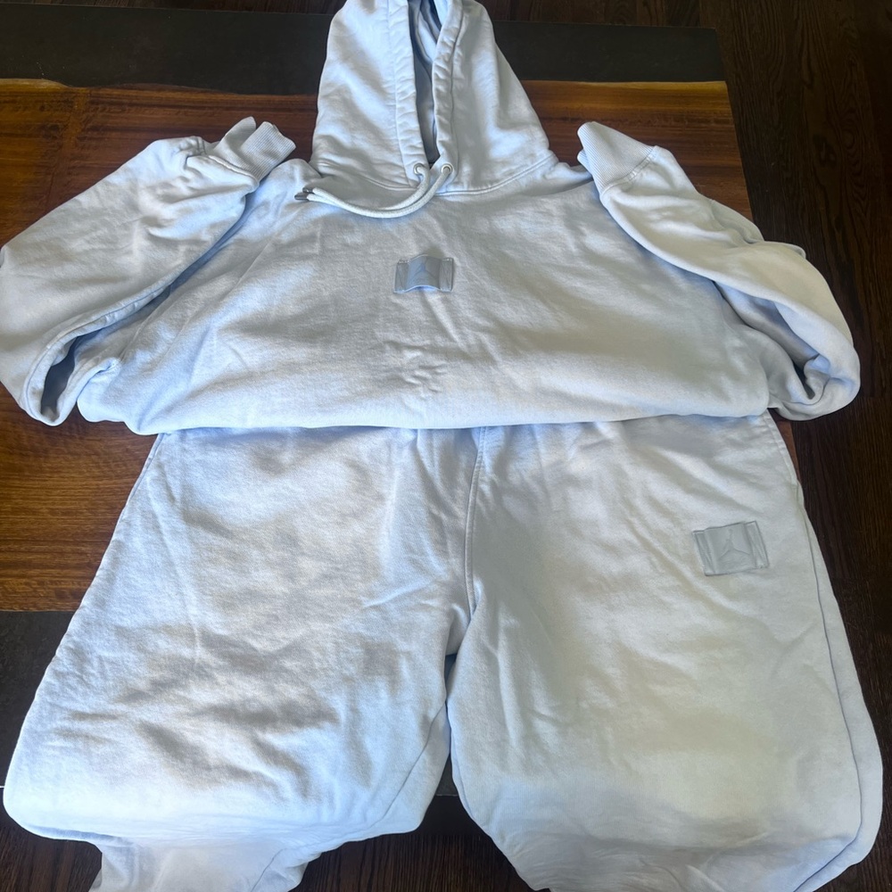 Light Blue Hoodie and Sweatpants Set